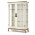 Vitrine Massivholz mit Glastüren 180x80x40 cm