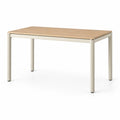 Rechteckiger Tisch Eichenfurnier/Stahl Beige 150x80x75 cm