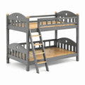 Etagenbett Kinderbett Holz Grau 200x90 cm