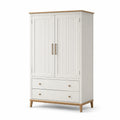 Kleiderschrank aus MDF und Kiefernholz in Weiß